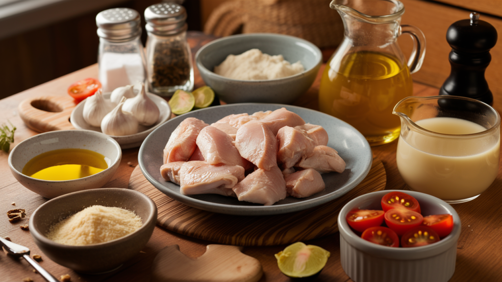 Creamy Chicken Pesto Pasta ingredients