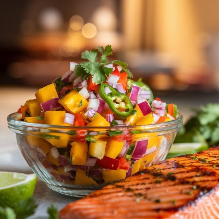 Spicy mango salsa for salmon