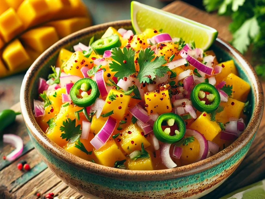 Spicy Mango Salsa for Salmon